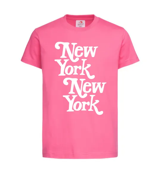 Детская футболка New York New York Ярко-розовый фото