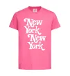 Детская футболка New York New York Ярко-розовый фото