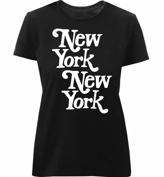Женская премиум футболка New York New York Черный фото