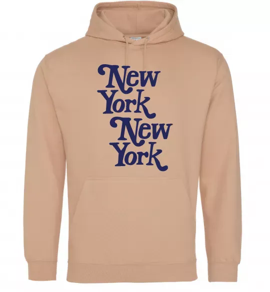 Мужская толстовка (худи) New York New York Песочный фото
