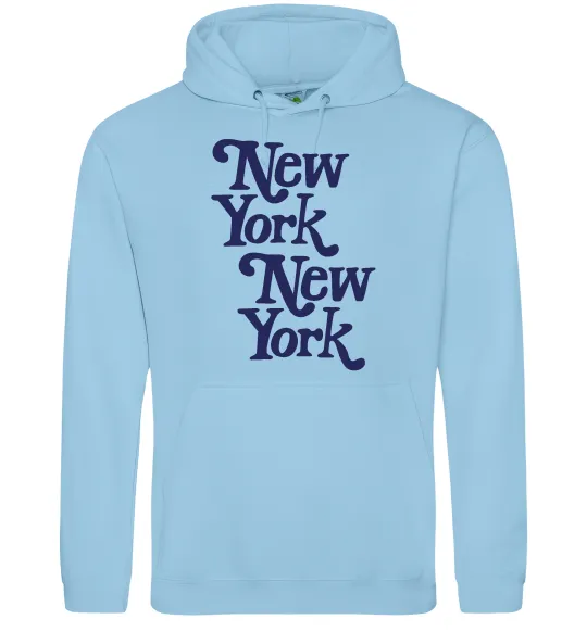 Женская толстовка (худи) New York New York Голубой фото