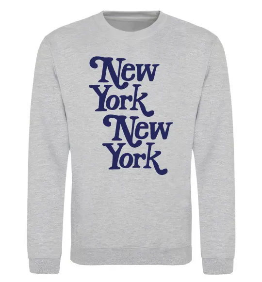 Свитшот New York New York Серый меланж фото