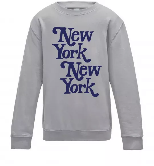 Дитячий світшот New York New York Сірий меланж фото