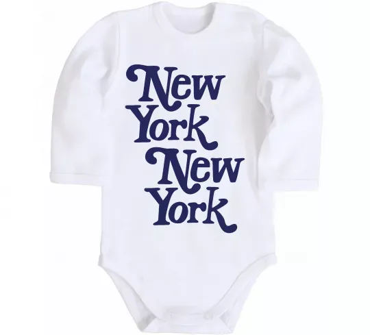 Дитячий бодік New York New York Білий фото