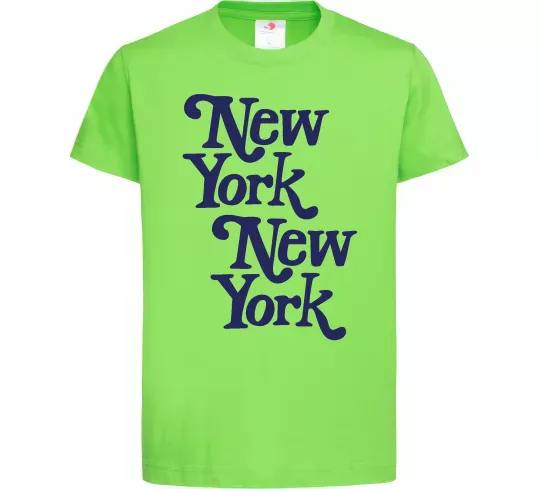 Дитяча футболка New York New York Лаймовий фото