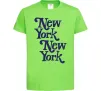 Дитяча футболка New York New York Лаймовий фото