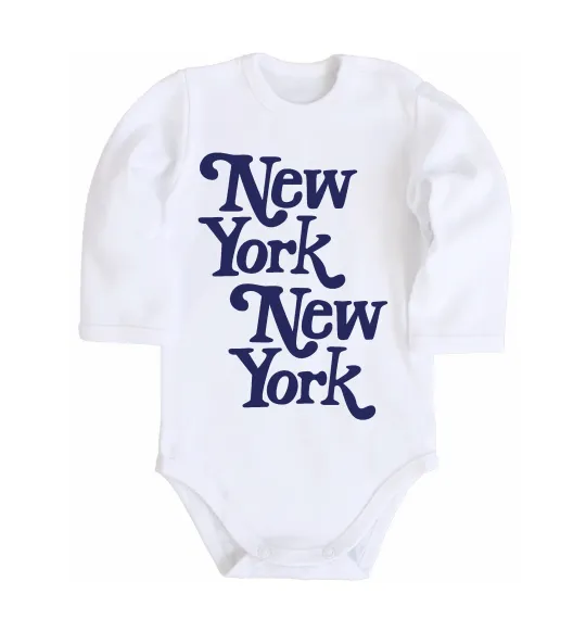 Дитячий бодік New York New York Білий фото