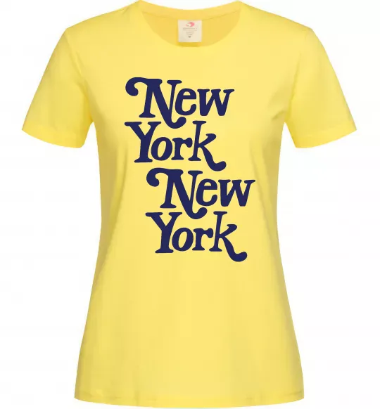 Жіноча футболка New York New York Лимонний фото