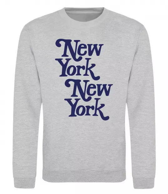Свитшот New York New York Серый меланж фото