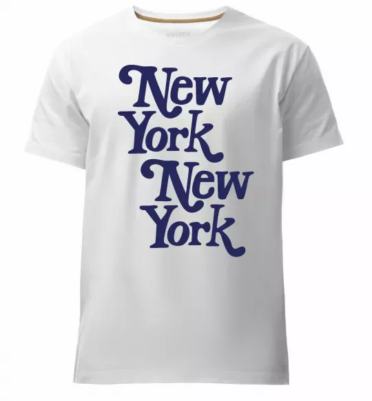 Мужская премиум футболка New York New York Белый фото