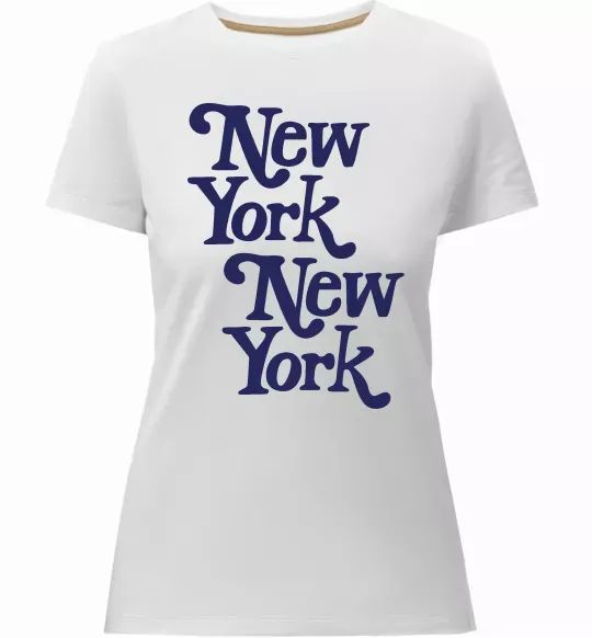 Женская премиум футболка New York New York Белый фото