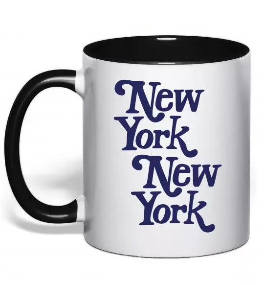 Чашка с цветной ручкой New York New York Черный фото