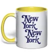 Чашка с цветной ручкой New York New York Лимонный фото