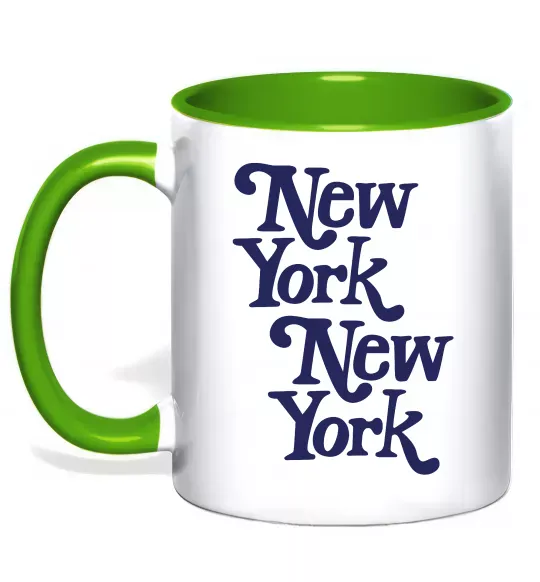 Чашка с цветной ручкой New York New York Зеленый фото