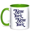 Чашка с цветной ручкой New York New York Зеленый фото