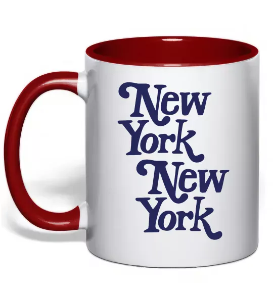 Чашка с цветной ручкой New York New York Красный фото