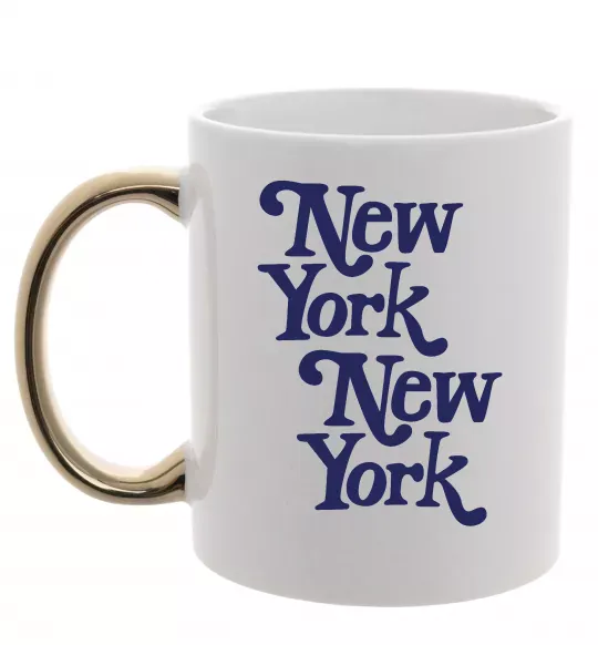 Чашка с цветной ручкой New York New York Золото фото