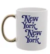Чашка с цветной ручкой New York New York Золото фото