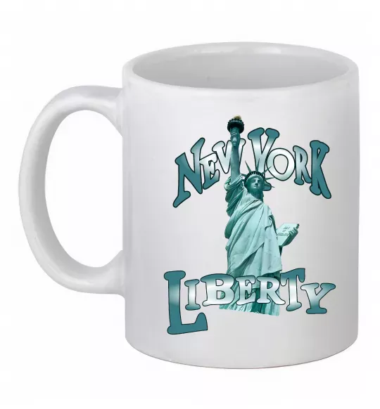 Чашка керамічна New York Liberty Білий фото