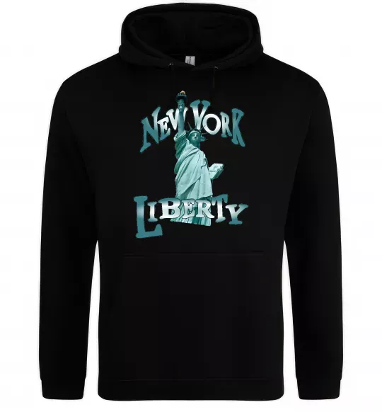Мужская толстовка (худи) New York Liberty Черный фото