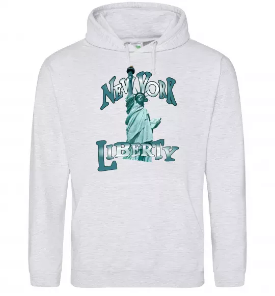 Женская толстовка (худи) New York Liberty Серый меланж фото