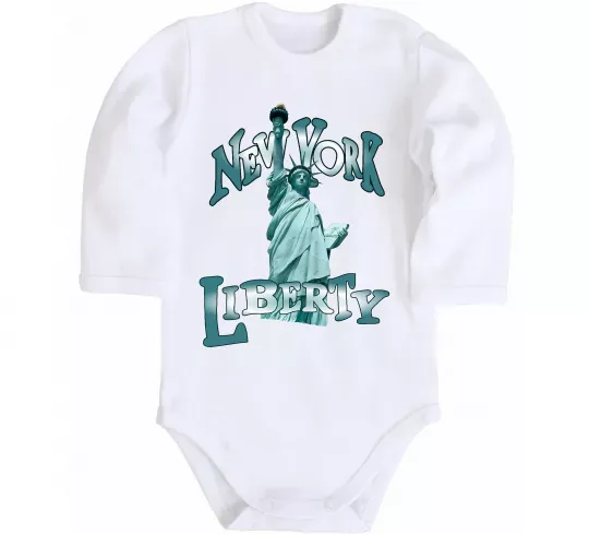 Дитячий бодік New York Liberty Білий фото
