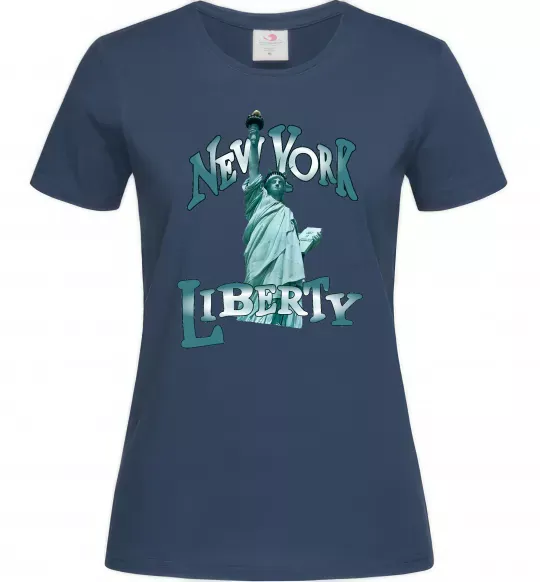 Жіноча футболка New York Liberty Темно-синій фото