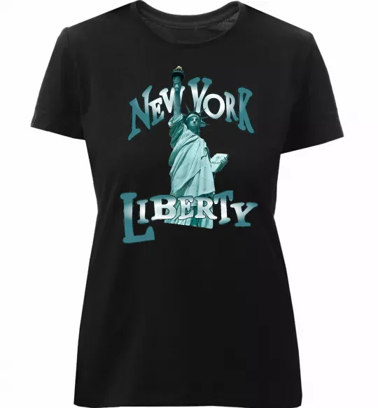 Женская премиум футболка New York Liberty Черный фото