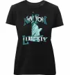 Женская премиум футболка New York Liberty Черный фото
