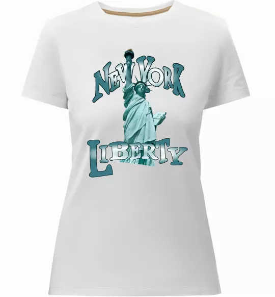 Женская премиум футболка New York Liberty Белый фото