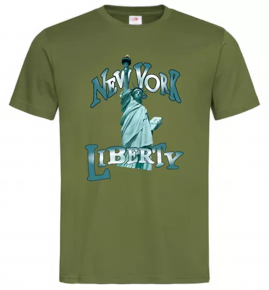 Мужская футболка New York Liberty Оливковый фото