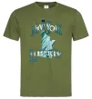 Мужская футболка New York Liberty Оливковый фото