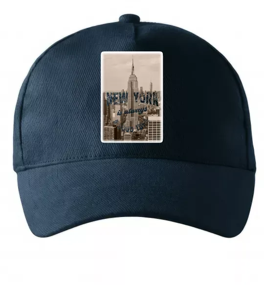 Кепка New York is always good idea Темно-синий фото