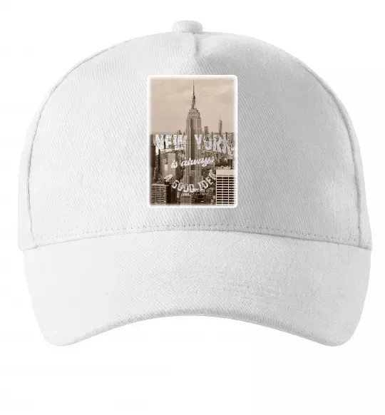 Кепка New York is always good idea Белый фото