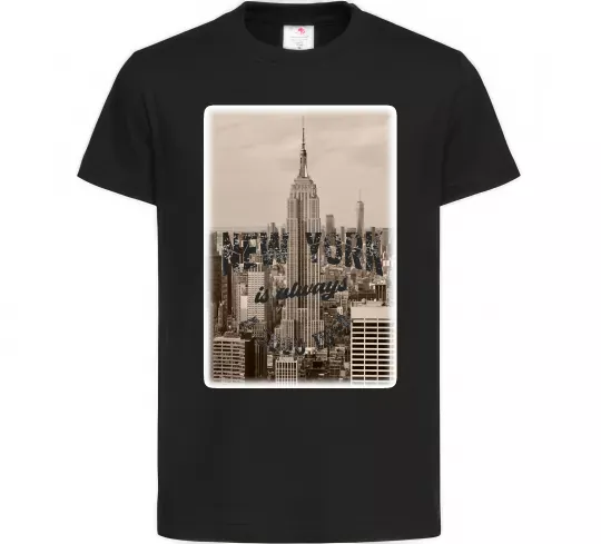 Детская футболка New York is always good idea Черный фото