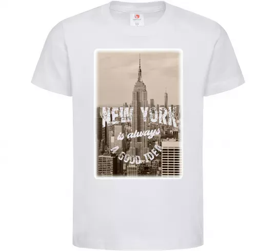Детская футболка New York is always good idea Белый фото