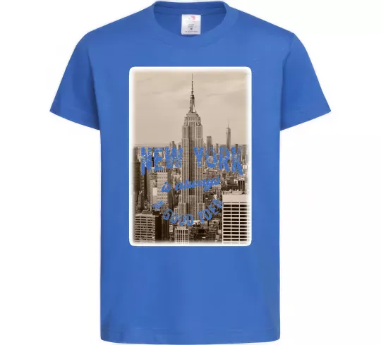 Детская футболка New York is always good idea Ярко-синий фото