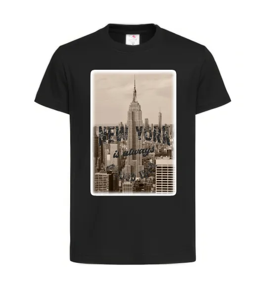 Детская футболка New York is always good idea Черный фото
