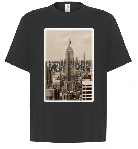 Футболка Оверсайз New York is always good idea Черный фото