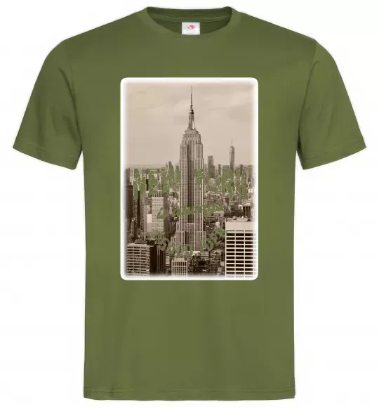 Чоловіча футболка New York is always good idea Оливковий фото