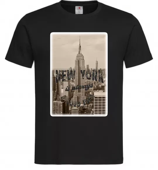 Чоловіча футболка New York is always good idea Чорний фото