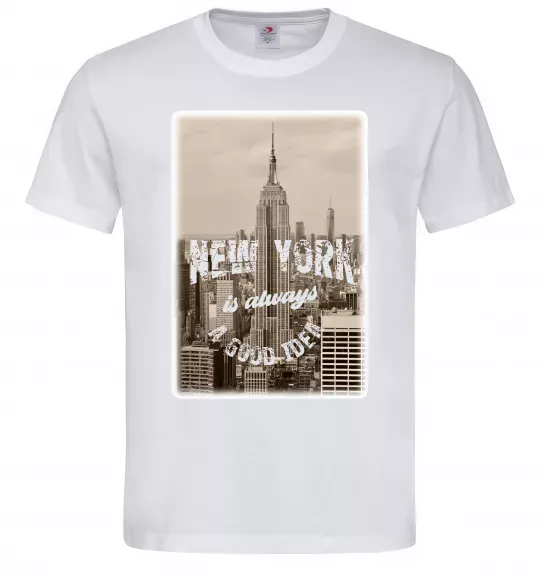 Чоловіча футболка New York is always good idea Білий фото