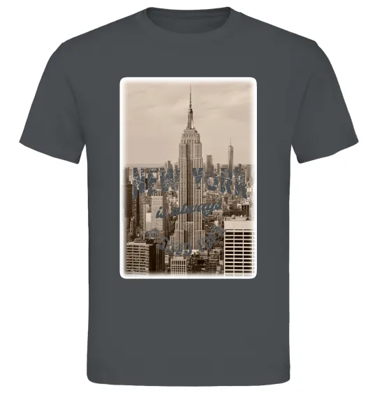Чоловіча футболка New York is always good idea Графіт фото