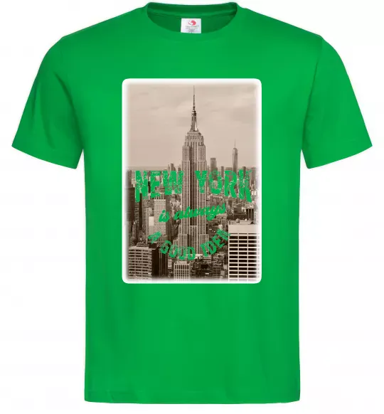 Чоловіча футболка New York is always good idea Зелений фото