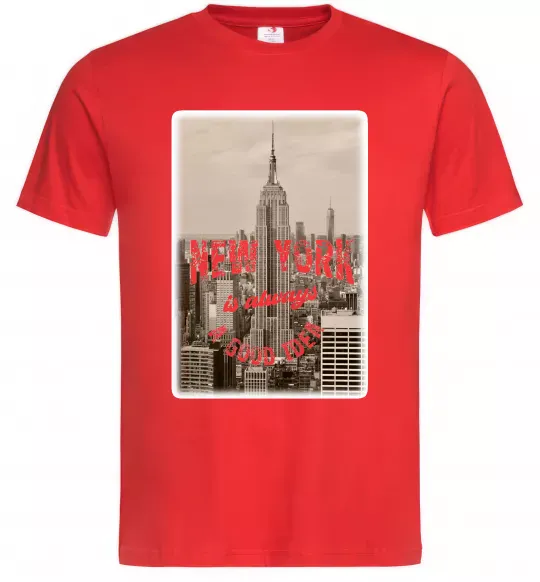 Чоловіча футболка New York is always good idea Червоний фото
