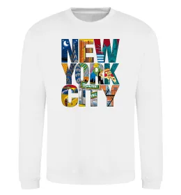 Свитшот New York city напис Белый фото