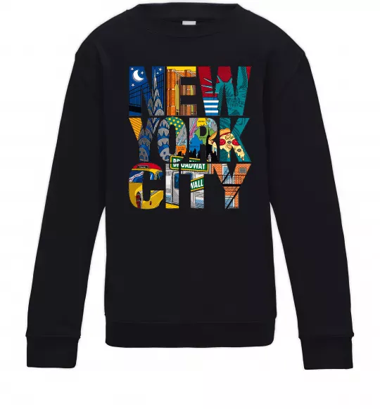 Детский Свитшот New York city напис Черный фото
