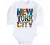 Дитячий бодік New York city напис Білий фото