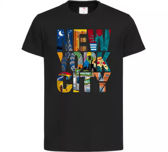Детская футболка New York city напис Черный фото