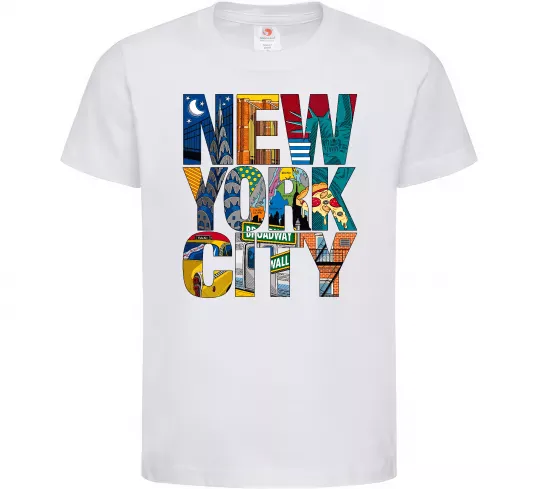 Детская футболка New York city напис Белый фото